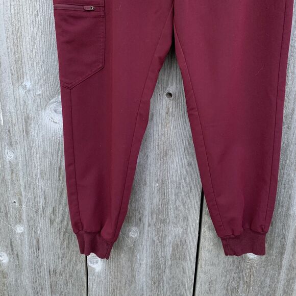 FIGS Pants Womens Medium Burgundy Zamora Cargo Nurse Work - Picture 8 of 16